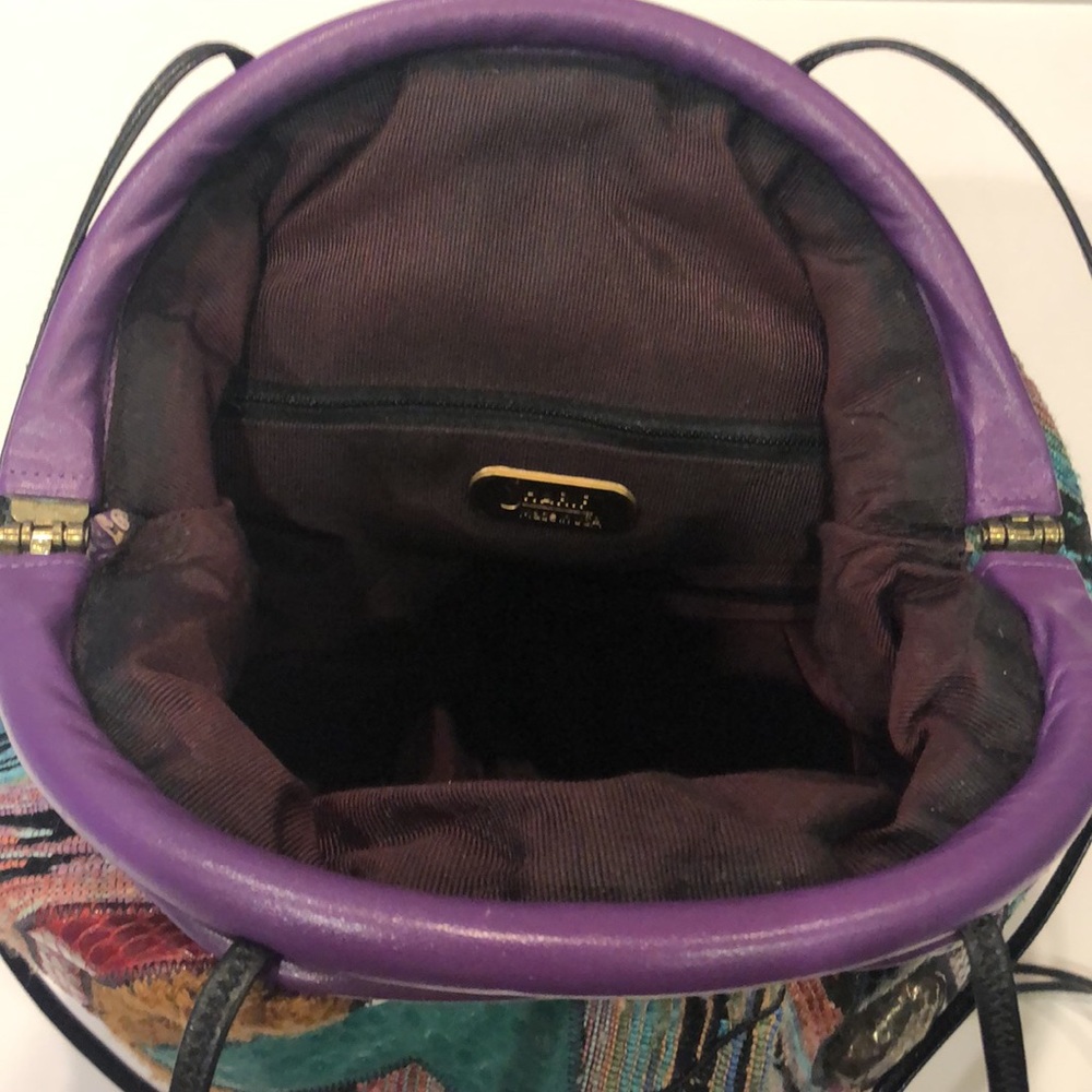 Sharif Vintage 1980's Mixed Material(s) Shoulder Bag-  Excellent Used Condition - Picture 9 of 14